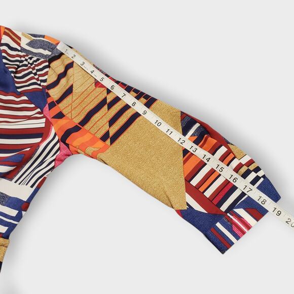 Diane Von Furstenberg Freya Silk Dress Multicolor Geo Colorblock Sz 10 Career - Picture 11 of 16